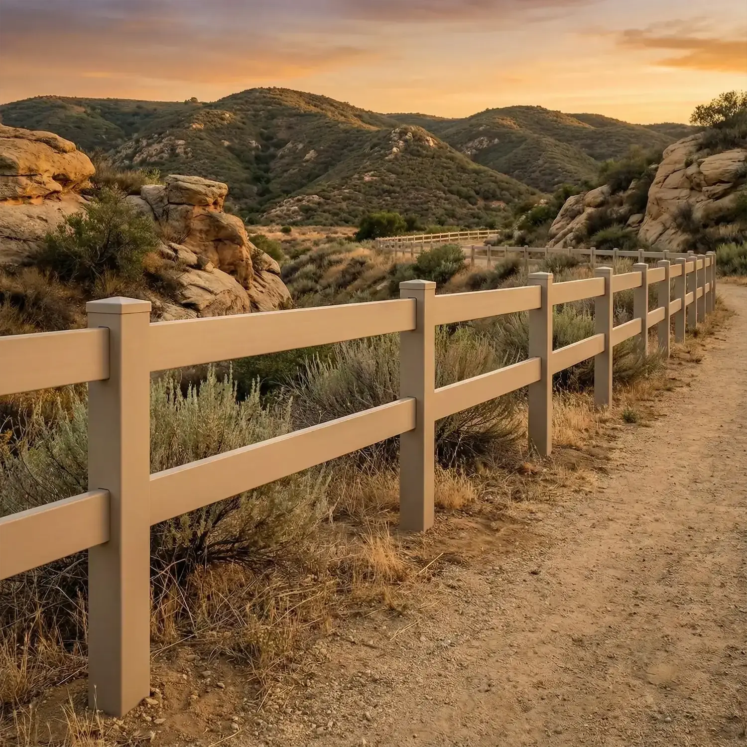 2 Rail Ranch Fences