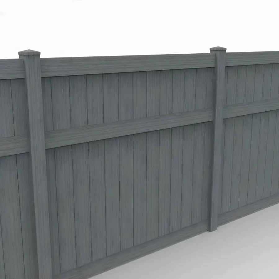 Vinyl Vertical Privacy Fence Panel, 7ft height 8ft width, Arctic Blend