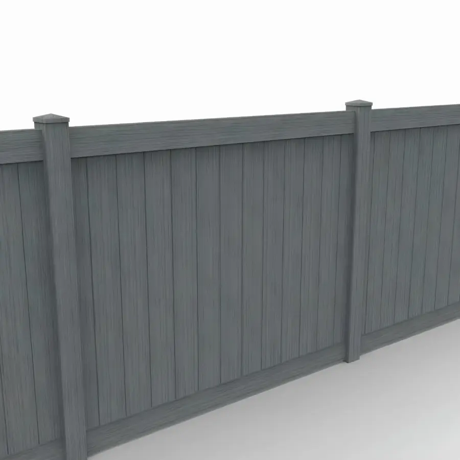 Vinyl Vertical Privacy Fence Panel, 6ft height 8ft width, Arctic Blend