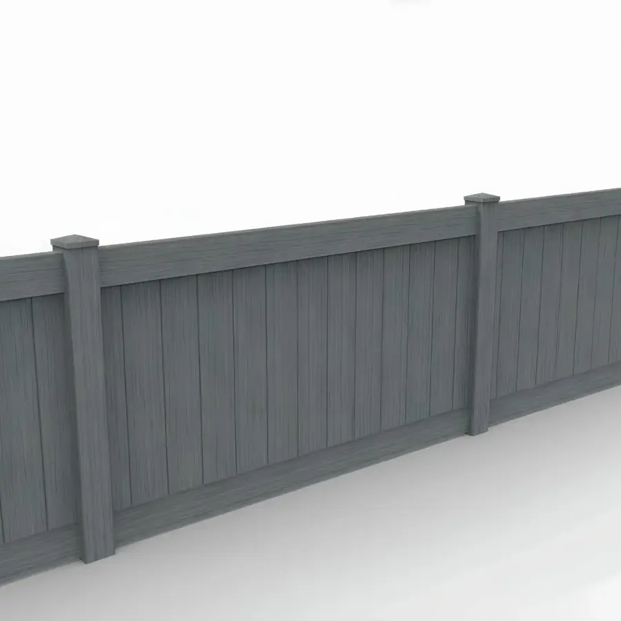Vinyl Vertical Privacy Fence Panel, 4ft height 8ft width, Arctic Blend