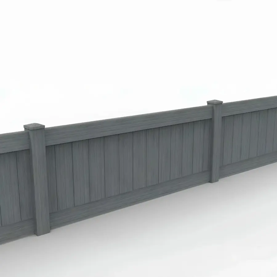 Vinyl Vertical Privacy Fence Panel, 3ft height 8ft width, Arctic Blend