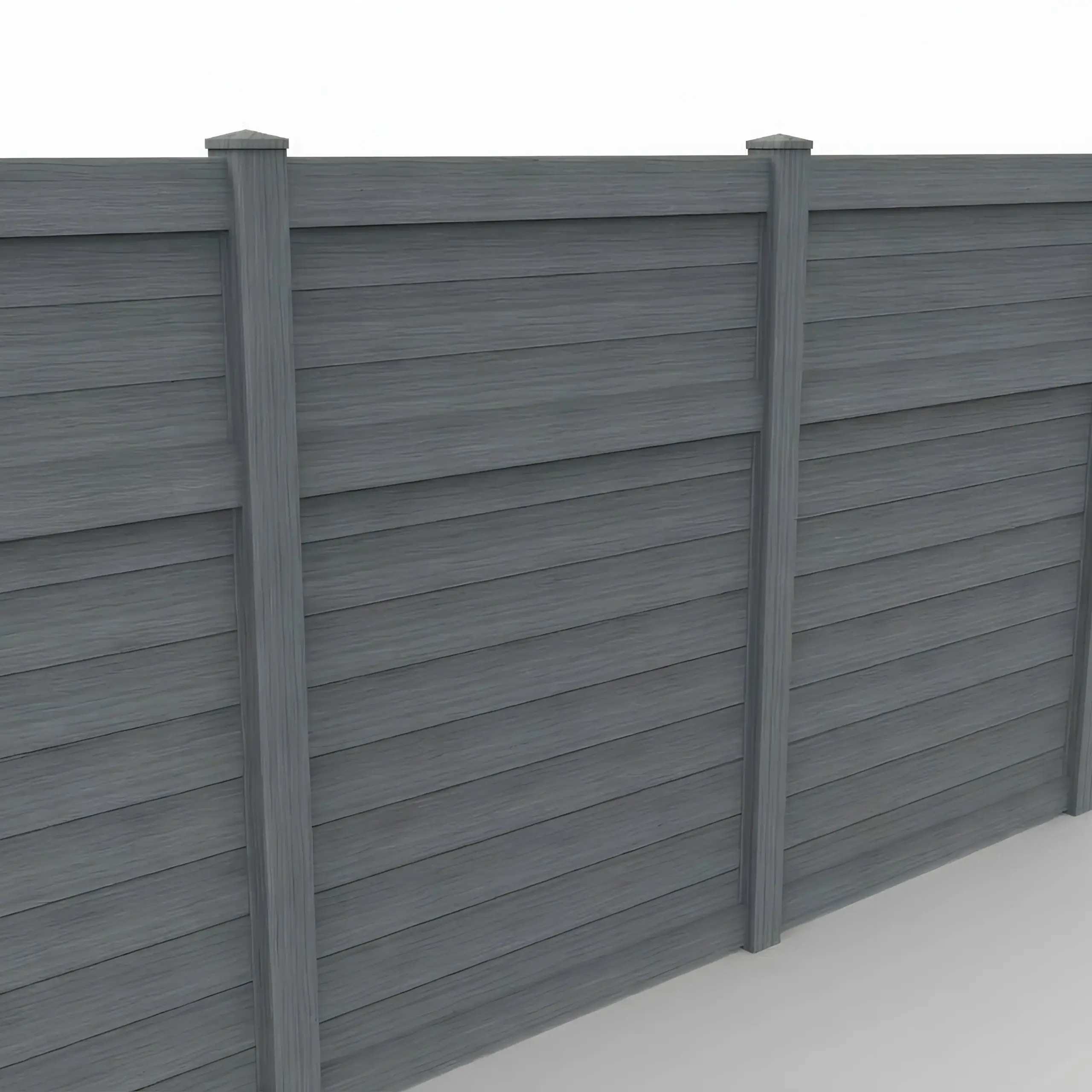Arctic Blend Vinyl Horizontal Privacy Fence Panel, 8ft height 6ft width, Arctic Blend - Image 1