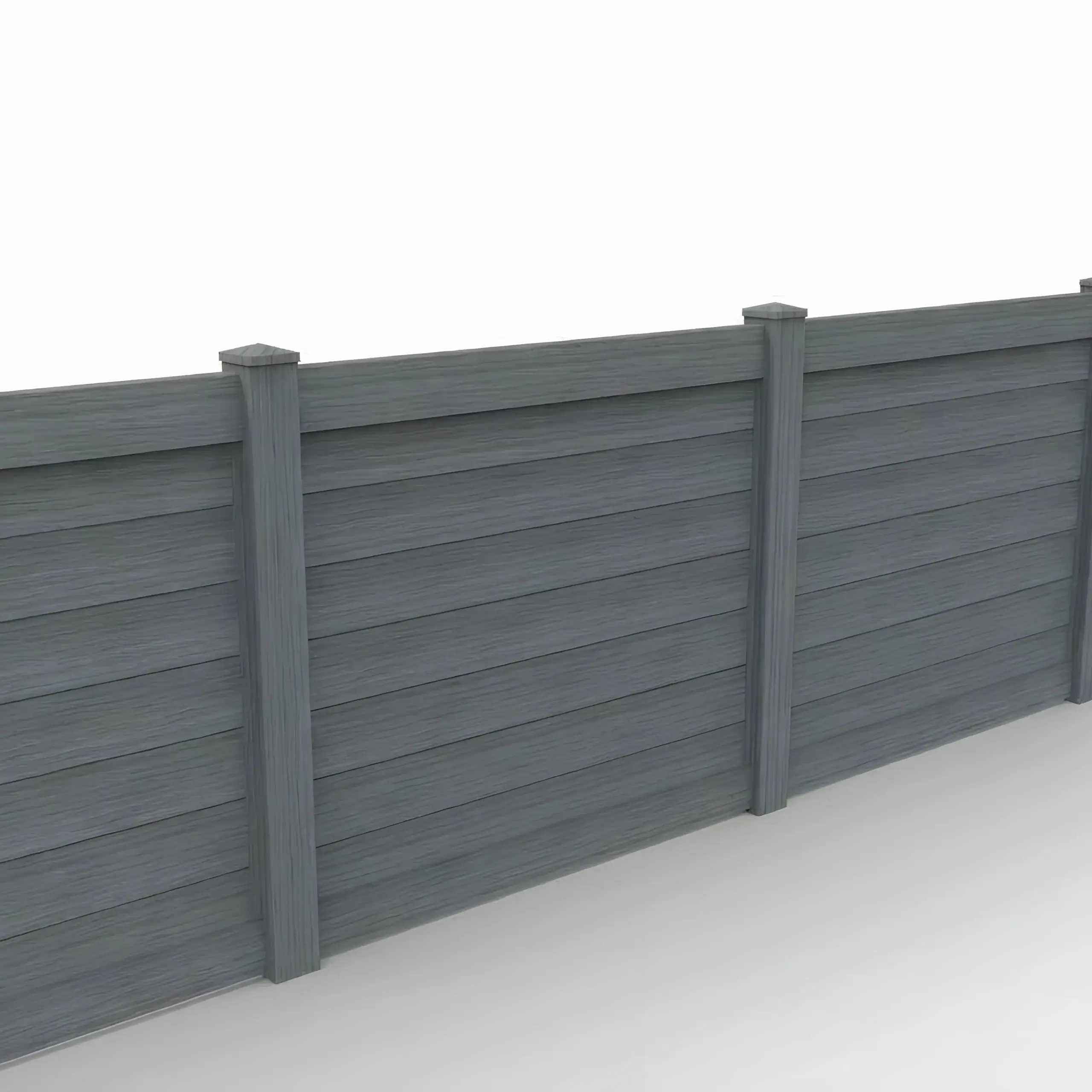 Arctic Blend Vinyl Horizontal Privacy Fence Panel, 5ft height 6ft width, Arctic Blend - Image 1