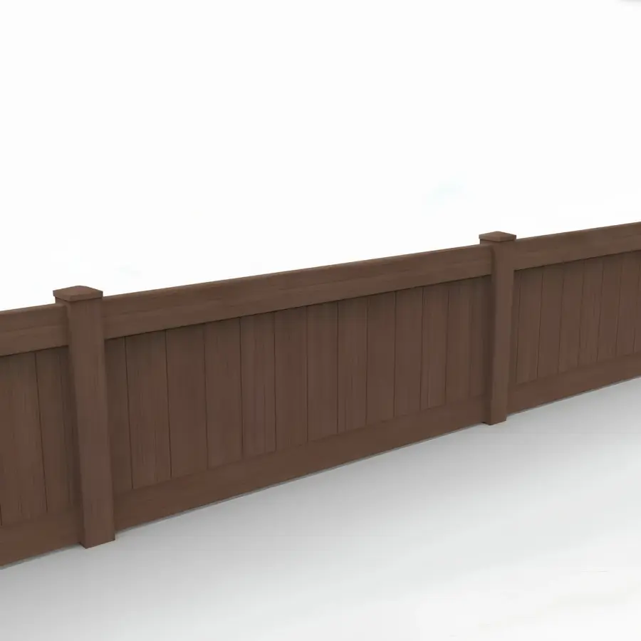 Vinyl Vertical Privacy Fence Panel, 3ft height 8ft width, Brazilian Blend