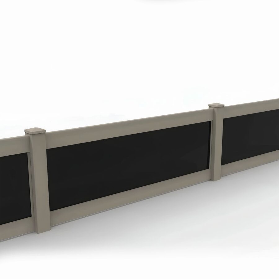 Vinyl and Acrylic Privacy Fence Panel, 3ft height 8ft width, Clay