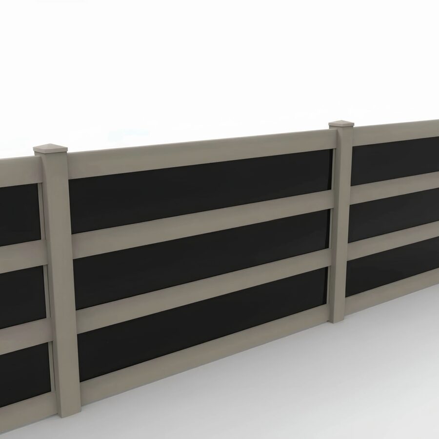Vinyl and Acrylic Privacy Fence Panel, 5ft height 8ft width, Clay