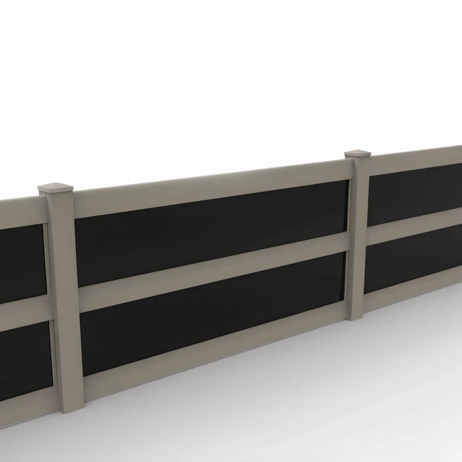 Vinyl and Acrylic Privacy Fence Panel, 4ft height 8ft width, Clay