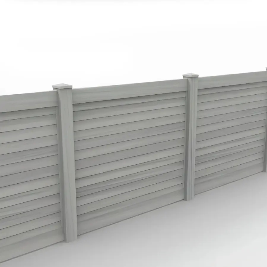 Vinyl Horizontal Privacy Fence Panel, 5ft height 6ft width, Coastal Cedar