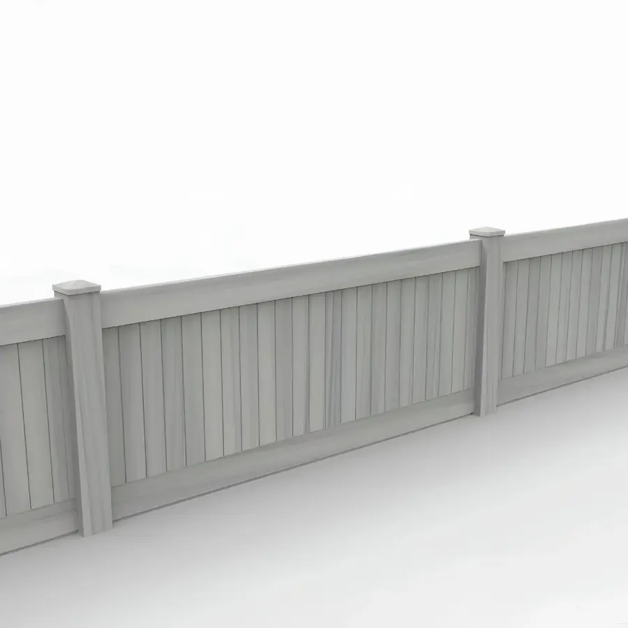 Vinyl Vertical Privacy Fence Panel, 3ft height 8ft width, Coastal Cedar