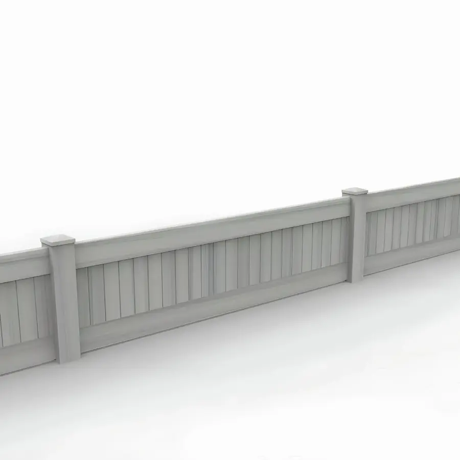 Vinyl Vertical Privacy Fence Panel, 2ft height 8ft width, Coastal Cedar