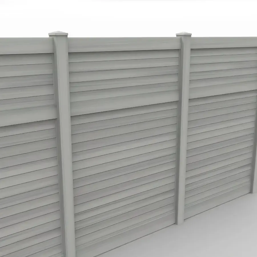 Vinyl Horizontal Privacy Fence Panel, 8ft height 6ft width, Coastal Cedar