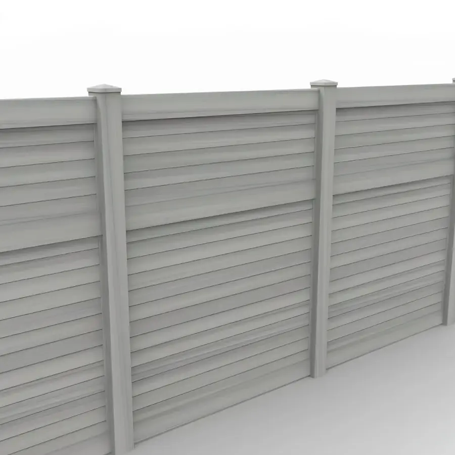 Vinyl Horizontal Privacy Fence Panel, 7ft height 6ft width, Coastal Cedar