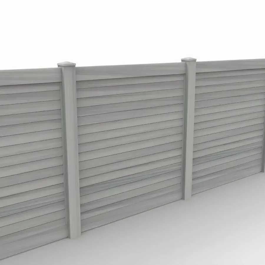 Vinyl Horizontal Privacy Fence Panel, 6ft height 6ft width, Coastal Cedar