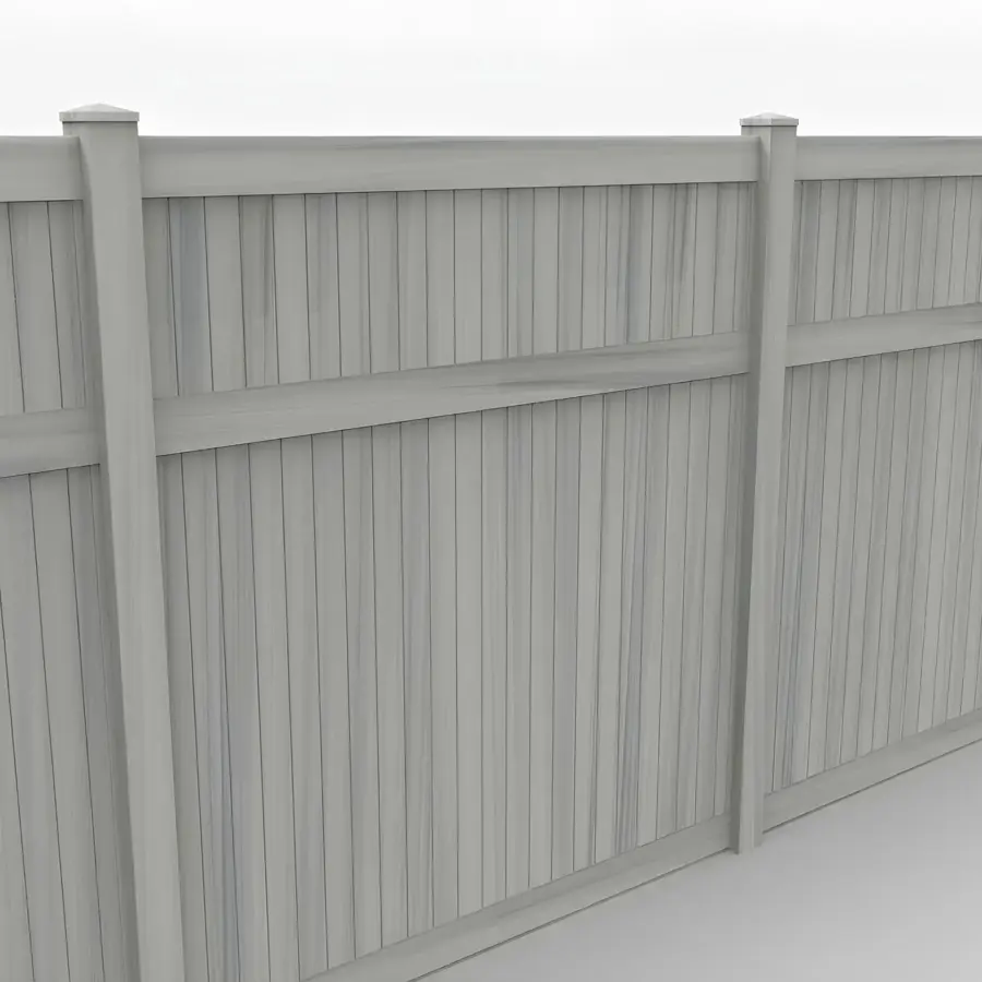 Vinyl Vertical Privacy Fence Panel, 8ft height 8ft width, Coastal Cedar