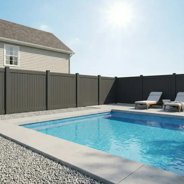 Dark Walnut Vinyl Fences
