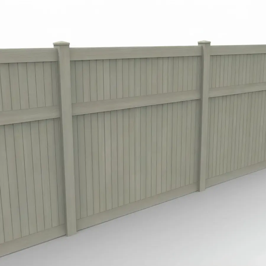 Vinyl Vertical Privacy Fence Panel, 7ft height 8ft width, Mesquite