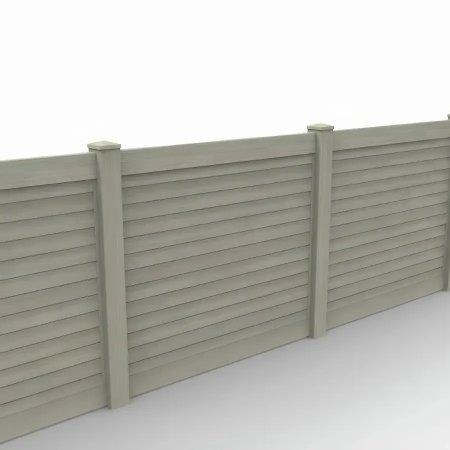 Vinyl Horizontal Privacy Fence Panel, 5ft height 6ft width, Mesquite