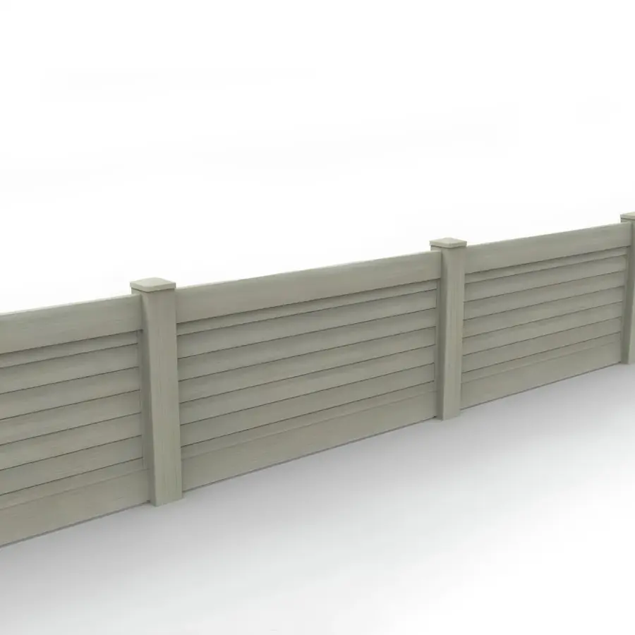 Vinyl Horizontal Privacy Fence Panel, 3ft height 6ft width, Mesquite