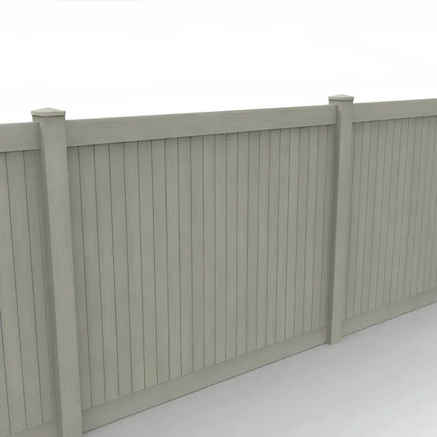Vinyl Vertical Privacy Fence Panel, 6ft height 8ft width, Mesquite