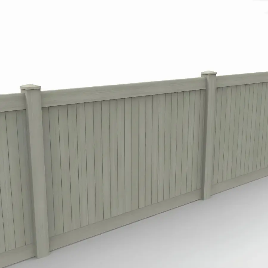 Vinyl Vertical Privacy Fence Panel, 5ft height 8ft width, Mesquite