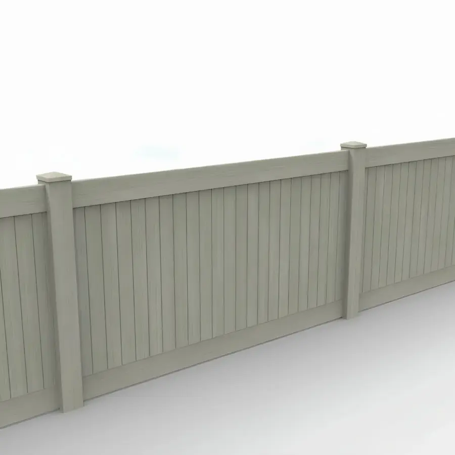 Vinyl Vertical Privacy Fence Panel, 4ft height 8ft width, Mesquite