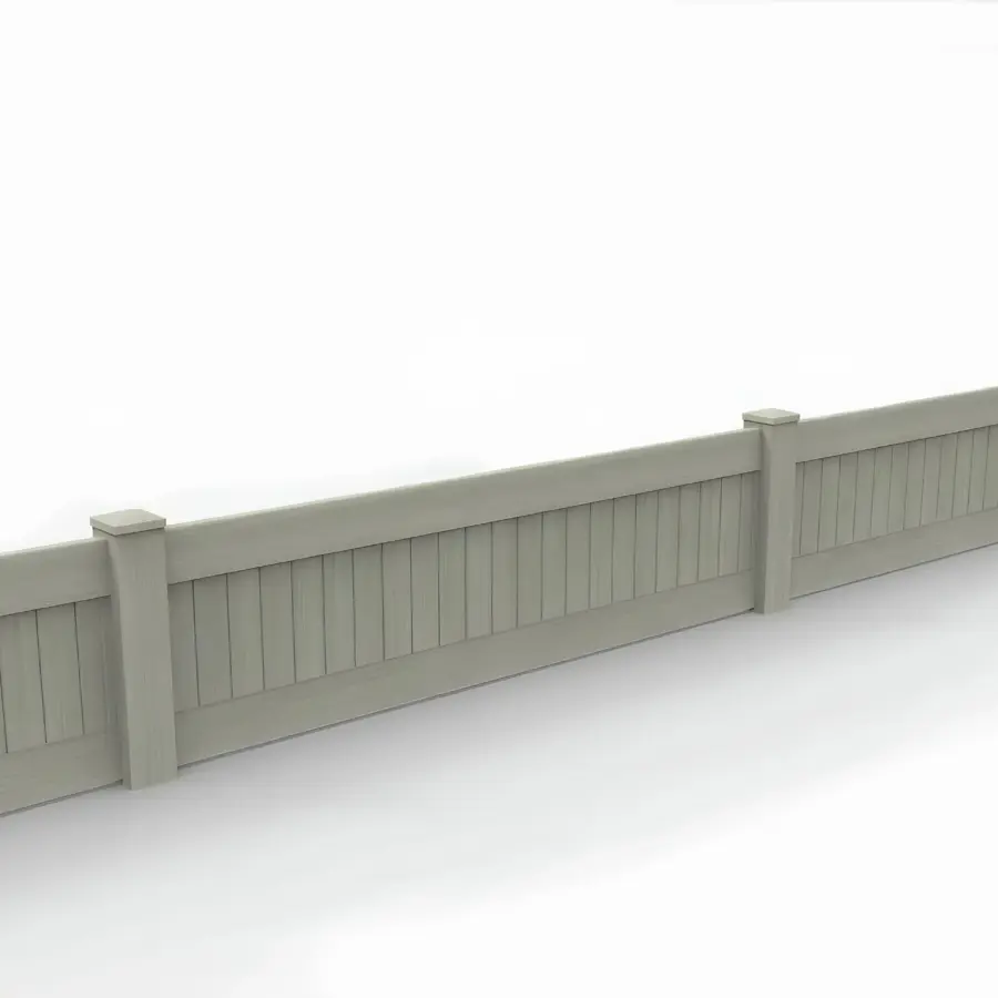 Vinyl Vertical Privacy Fence Panel, 2ft height 8ft width, Mesquite