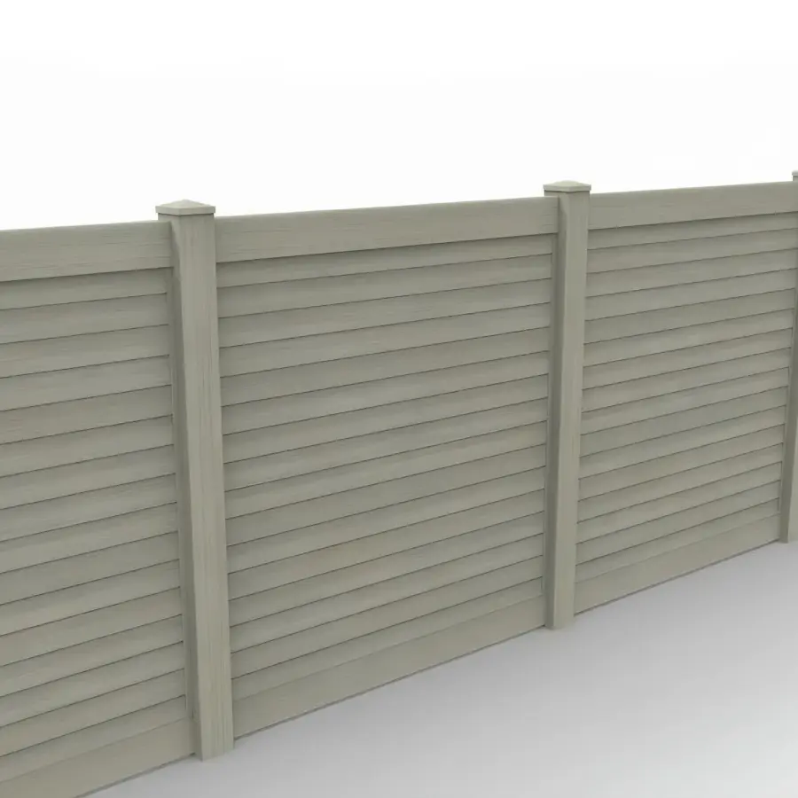 Vinyl Horizontal Privacy Fence Panel, 6ft height 6ft width, Mesquite