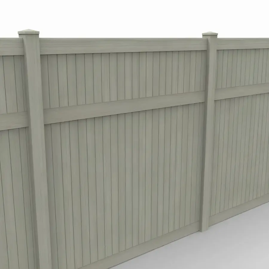 Vinyl Vertical Privacy Fence Panel, 8ft height 8ft width, Mesquite