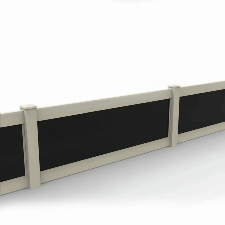 Vinyl and Acrylic Privacy Fence Panel, 3ft height 8ft width, Tan