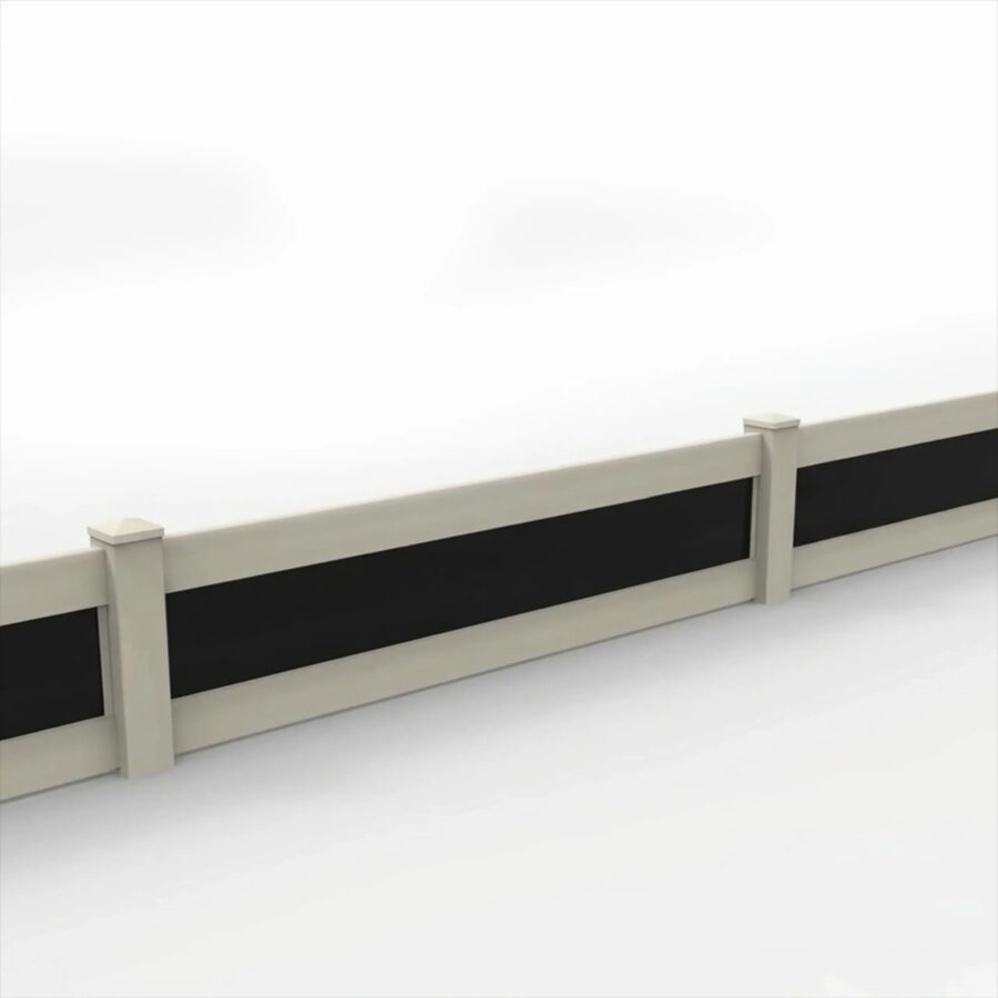 Vinyl and Acrylic Privacy Fence Panel, 2ft height 8ft width, Tan