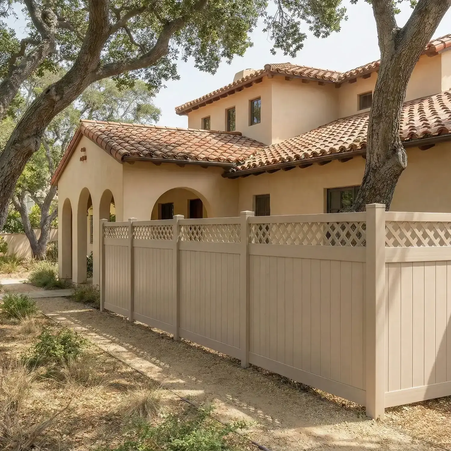 Tan Vinyl Fences