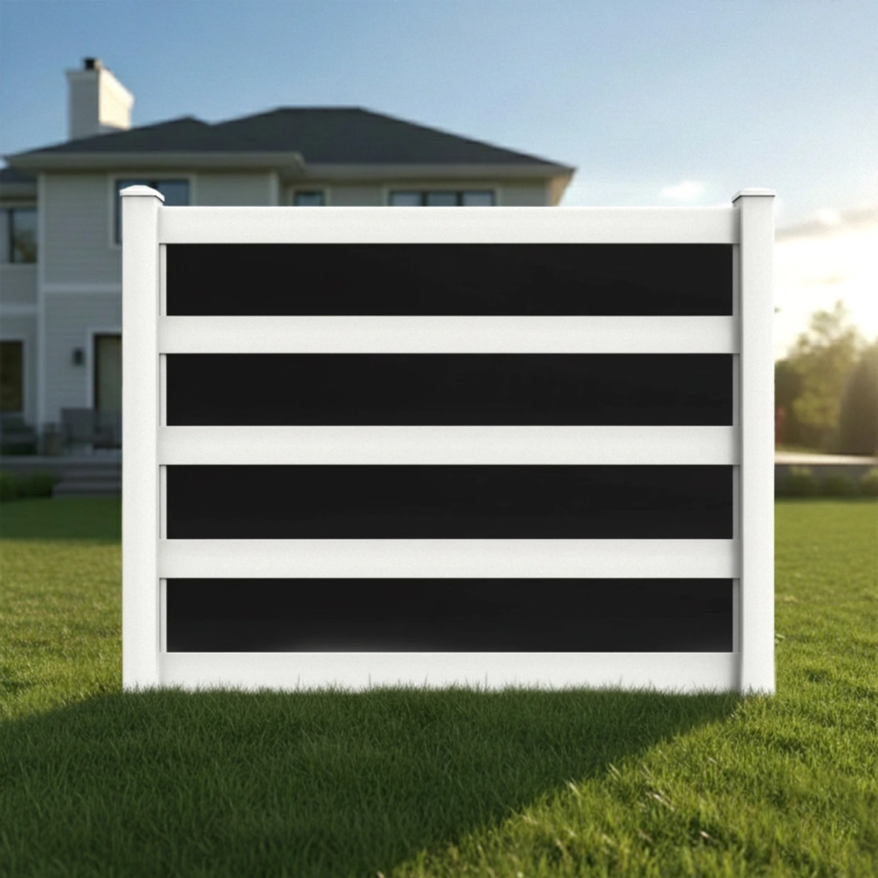 vinyl and acrylic privacy fence panel