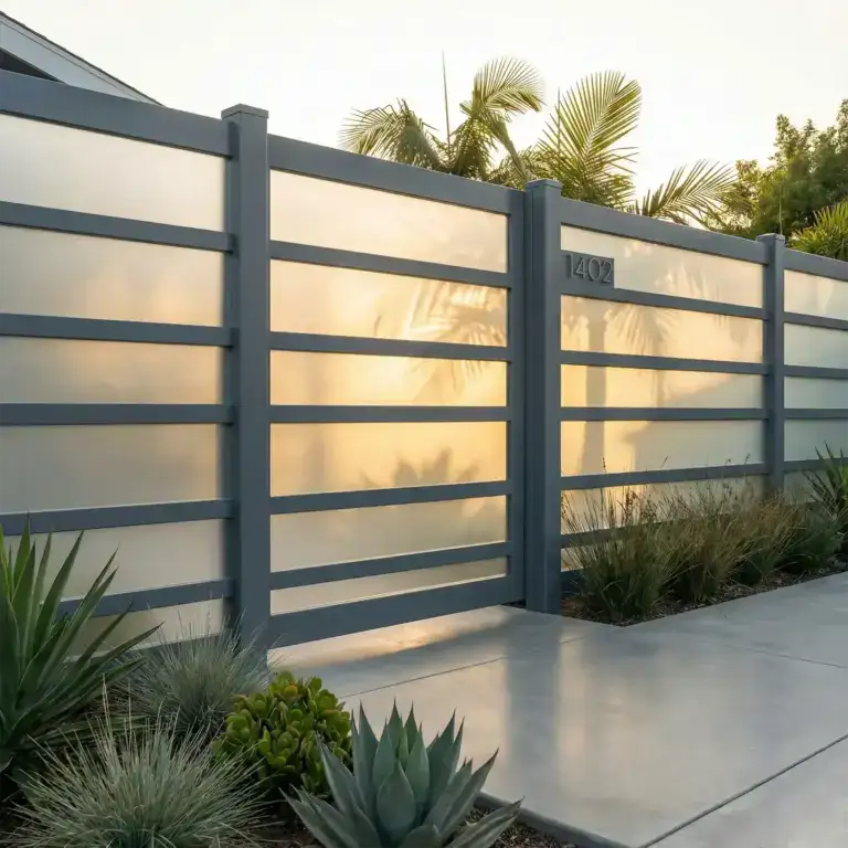 Vinyl Fence With Acrylic