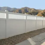 Vinyl Horizontal Privacy Fence Panel w/Acrylic Top - Image 2