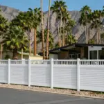 Vinyl Horizontal Privacy Fence Panel w/Vertical Picket Top