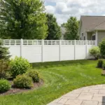 Vinyl Horizontal Privacy Fence Panel w/Horizontal Picket Top - Image 2