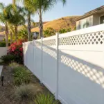 Vinyl Horizontal Privacy Fence Panel w/Lattice Top - Image 2
