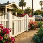 Vinyl Scalloped Picket Fence Panel - Image 2