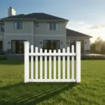 Vinyl Scalloped Picket Fence Panel