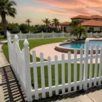 Vinyl Scalloped Picket Fence Panel - Image 3