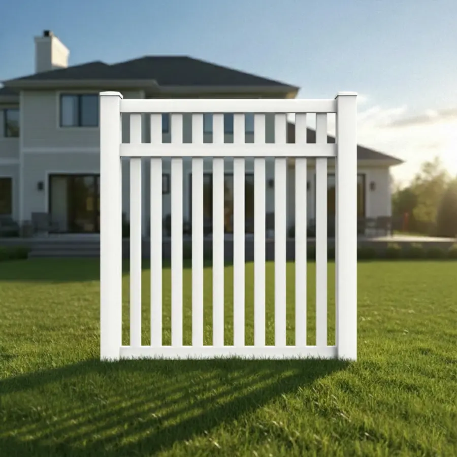 Vinyl Vertical Flat Picket Fence Panel