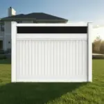 Vinyl Vertical Privacy Fence Panel w/Acrylic Top