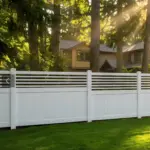 Vinyl Vertical Privacy Fence Panel w/Horizontal Picket Top - Image 2