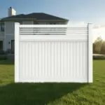 Vinyl Vertical Privacy Fence Panel w/Horizontal Picket Top