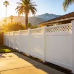 Vinyl Vertical Privacy Fence Panel w/Lattice Top - Image 3