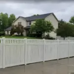 Vinyl Vertical Privacy Fence Panel w/Vertical Picket Top - Image 3