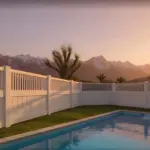 Vinyl Vertical Privacy Fence Panel w/Vertical Picket Top - Image 2