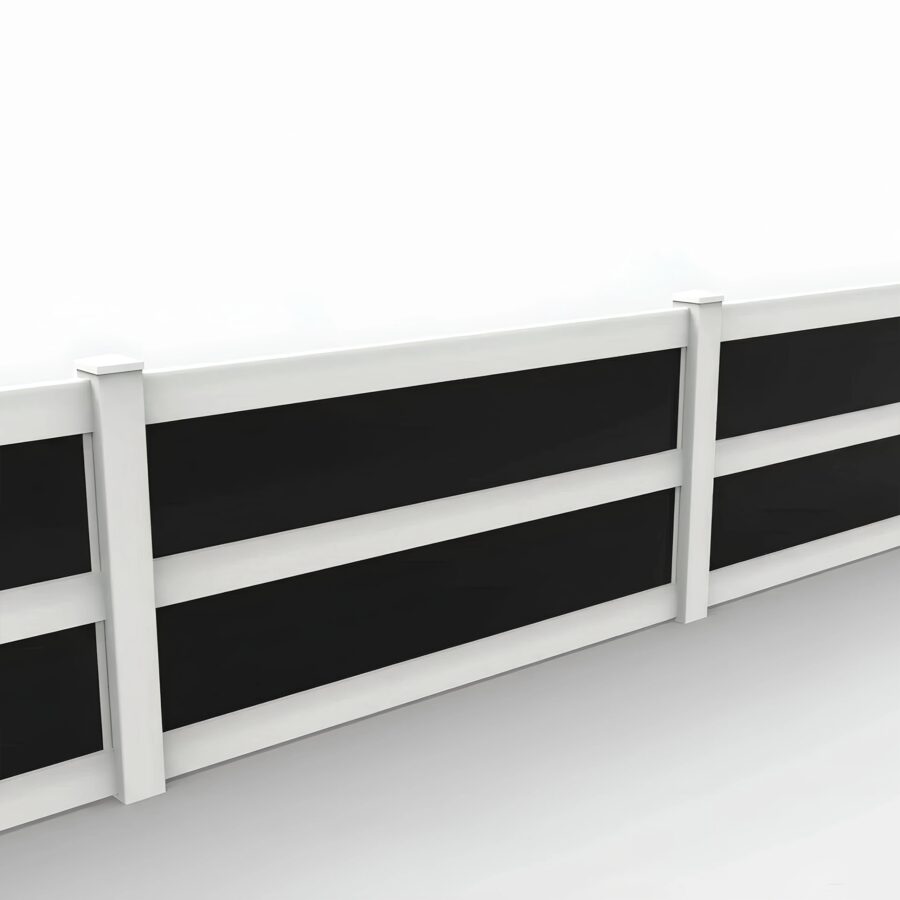 Vinyl and Acrylic Privacy Fence Panel, 4ft height 8ft width, White