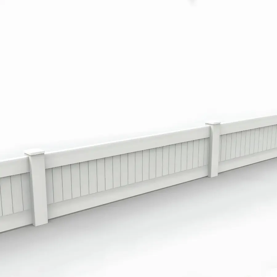 Vinyl Vertical Privacy Fence Panel, 2ft height 8ft width, White