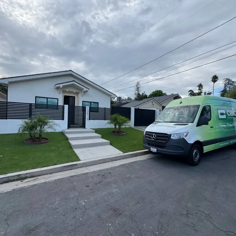 Black Aluminum SemiPrivacy Wall Topper &Amp; Gate System In Granada Hills, Ca (2)